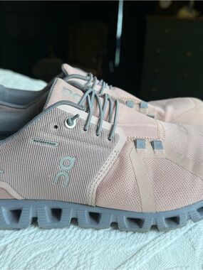 On Running Women’s Pink and Gray Waterproof Sneakers